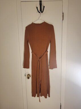 Burnt Orange Sweater Dress